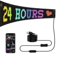 HERŞEYTREND 16x96 LED Yazı Paneli 60 cm Esnek RGB Işıklı Programlanabilir Ekran