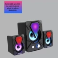 HERŞEYTREND 2+1 RGB LED Işıklı Güçlü Bas Sistemli Bilgisayar Hoparlörü