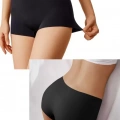 HERŞEYTREND 2 Adet Kadın Dikişsiz Görünmez İz Yapmaz Mini Şort Boxer Siyah Ten mudanis