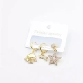 HERŞEYTREND 3lü Yıldız Küpe - Altın