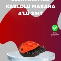HERŞEYTREND 3 Metre Kablolu 4’lü Kırmızı Priz Makara