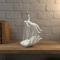HERŞEYTREND 3D El Formlu İnsan Figürü Beyaz Modern Ev ve Ofis Dekoru