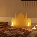 HERŞEYTREND 3D LED Mumlu Cami Dekorasyonu 2 Adet Pilli Mum Hediyeli