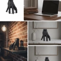 HERŞEYTREND 3D Modern Siyah El Biblo 17x16 cm Ev ve Ofis Dekorasyonu