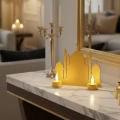 HERŞEYTREND 3D Ramazan Cami Dekor 2 Mumlu Işıklı Masa Üstü Biblo