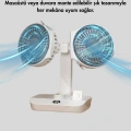 HERŞEYTREND 4 Kademeli Hız Ayarlı USB Şarjlı Çift Taraflı Masaüstü Vantilatör