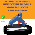 HERŞEYTREND 40W Sıcak Mum Silikon Tabancası 5 Silikon Hediyeli Hızlı Yapıştırma