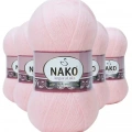 HERŞEYTREND 5 Adet Angora Lüks El Örgü İpi Pembe 11502