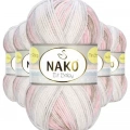 HERŞEYTREND 5 Adet Mini Batik Bebe El Örgü İpi Kahveli Pembe 32463