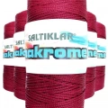 HERŞEYTREND 5 Adet Polyester Makrome İpi 1560 Bordo 100 gr