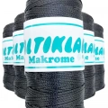 HERŞEYTREND 5 Adet Polyester Makrome İpi 68 Füme Gri 100 gr