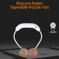 HERŞEYTREND 5 Kanatlı Sessiz Mini Fan 3 Vitesli Katlanabilir Asılabilir