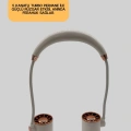 HERŞEYTREND 5 Kanatlı Sessiz Mini Fan 3 Vitesli Katlanabilir Asılabilir