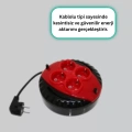 HERŞEYTREND 5 Metre Kablolu 4’lü Kırmızı Priz Makara