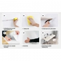 HERŞEYTREND 6 Adet Yapışkanlı Beyaz Mermer Desenli Sticker 30x30 cm