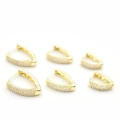 HERŞEYTREND 6lı Taşlı Oval Küpe - Altın