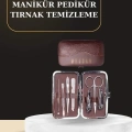 HERŞEYTREND 7 Parça Manikür Pedikür Seti El Ayak Bakımı Çantalı Paslanmaz Çelik