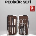 HERŞEYTREND 7 Parça Manikür Pedikür Seti El Ayak Bakımı Çantalı Paslanmaz Çelik