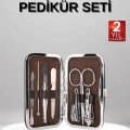 HERŞEYTREND 7 Parça Manikür Pedikür Seti El Ayak Bakımı Çantalı Paslanmaz Çelik