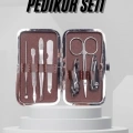 HERŞEYTREND 7 Parça Paslanmaz Çelik Manikür ve Pedikür Seti Çantalı Profesyonel