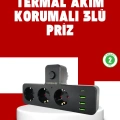 HERŞEYTREND 7 Portlu Çoklu Priz USB ve Type-C Girişli Akıllı Güç Ünitesi