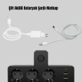 HERŞEYTREND 7 Portlu Çoklu Priz USB ve Type-C Girişli Akıllı Güç Ünitesi