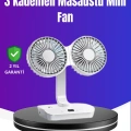 HERŞEYTREND 720° Döner Çift Taraflı Masaüstü Vantilatör – USB Şarjlı Sessiz Fan