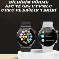 HERŞEYTREND Akıllı Saat Çoklu Kordon Seçeneği Amoled Ekran Çok Fonksiyonlu Bluetooth Bağlantılı