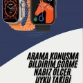 HERŞEYTREND Akıllı Saat Kordon Hediyeli Güçlü Batarya Kapasiteli Titreşimli Bildirim Görme Unisex