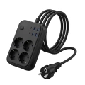 HERŞEYTREND Akım Korumalı Çoklu Priz 4 USB 2 Type C 4 Priz Güvenli ve Hızlı Şarj