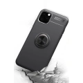 HERŞEYTREND Apple İphone 11 Pro Max Kılıf Range Yüzüklü Silikon - Siyah