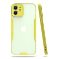 HERŞEYTREND Apple İphone 12 Kılıf Platin Silikon - Sarı