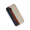 HERŞEYTREND Apple İphone 13 Pro Kılıf Ebruli Lansman Silikon - Lacivert-krem