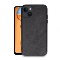 HERŞEYTREND Apple İphone 14 Kılıf Aras Deri Kapak - Siyah