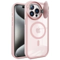 HERŞEYTREND Apple İphone 15 Pro Max Kılıf Teleskop Lens Magsafe Silikon Kapak - Pembe