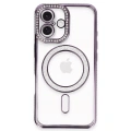 HERŞEYTREND Apple İphone 16 Kılıf Joke Simli Magneticsafe Kılıf - Derin Mor