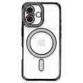 HERŞEYTREND Apple İphone 16 Kılıf Joke Simli Magneticsafe Kılıf - Siyah