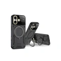 HERŞEYTREND Apple İphone 16 Kılıf Joy Lens Standlı Kapak - Siyah