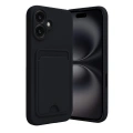 HERŞEYTREND Apple İphone 16 Kılıf Kelvin Kartvizitli Silikon - Siyah
