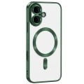 HERŞEYTREND Apple İphone 16 Kılıf Kross Magneticsafe Kapak - Koyu Yeşil