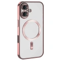HERŞEYTREND Apple İphone 16 Kılıf Kross Magneticsafe Kapak - Pembe