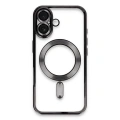 HERŞEYTREND Apple İphone 16 Kılıf Kross Magneticsafe Kapak - Siyah