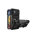 HERŞEYTREND Apple İphone 16 Kılıf Pars Lens Yüzüklü Silikon - Siyah