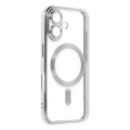 HERŞEYTREND Apple İphone 16 Plus Kılıf Kross Magneticsafe Kapak - Gümüş