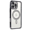 HERŞEYTREND Apple İphone 16 Pro Kılıf Joke Simli Magneticsafe Kılıf - Siyah