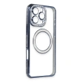 HERŞEYTREND Apple İphone 16 Pro Max Kılıf Joke Simli Magneticsafe Kılıf - Lacivert