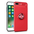 HERŞEYTREND Apple İphone 7 Plus Kılıf Range Yüzüklü Silikon - Kırmızı