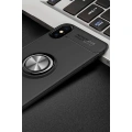 HERŞEYTREND Apple İphone Xs Max Kılıf Range Yüzüklü Silikon - Siyah