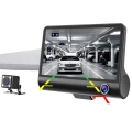 HERŞEYTREND Araç DVR Kamera Çift Lensli 4 İnç Ekranlı G Sensörlü