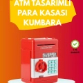 HERŞEYTREND ATM Görünümlü Kırmızı Elektronik Şifreli Kumbara